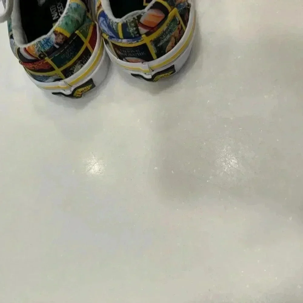 Vans National Geographic kids unisex lace up sneakers size 12